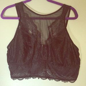 Torrid Black Mesh & Lace Bralette